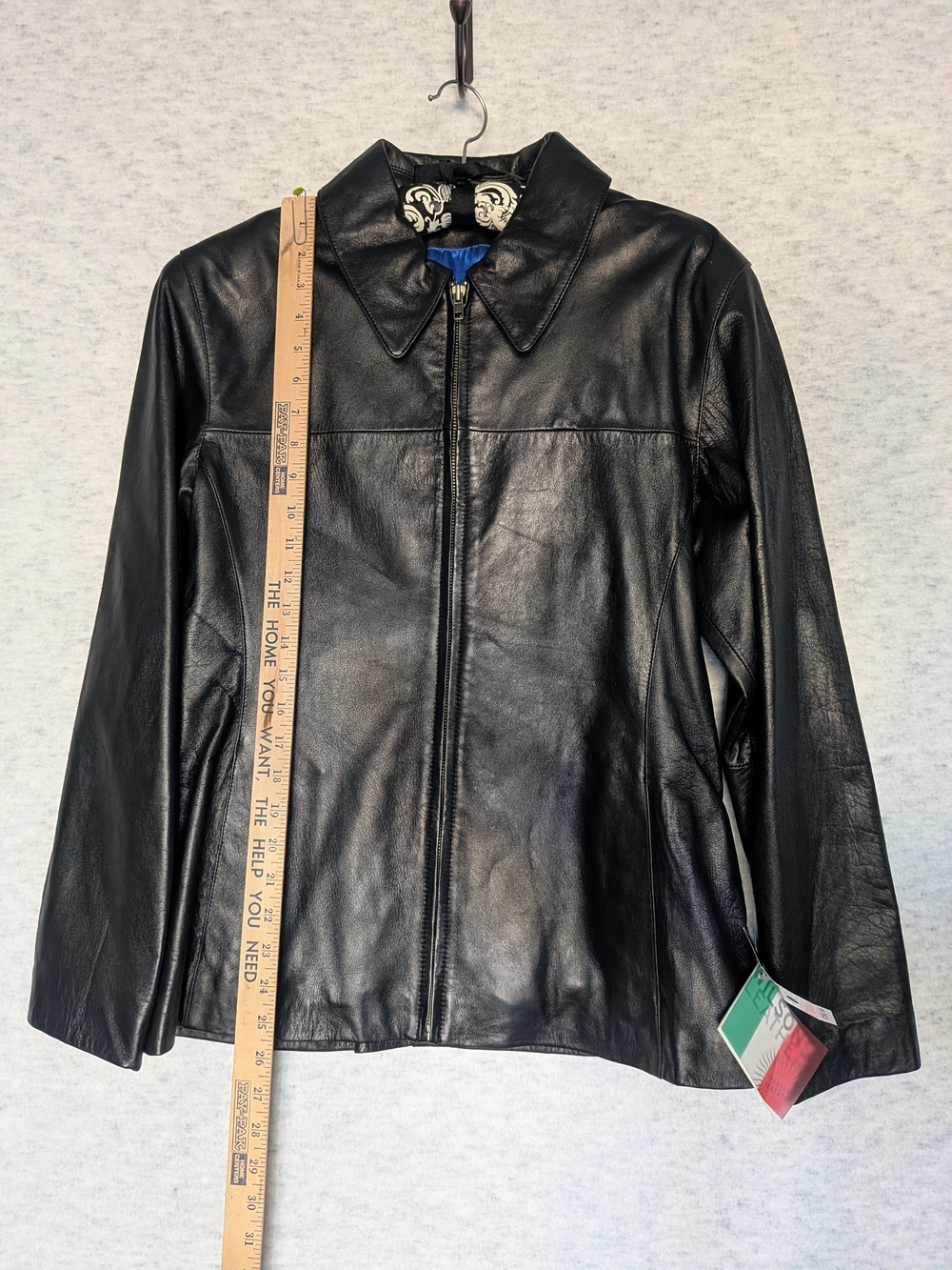 NWT Vtg Wilsons Leather Maxima Black Jacket Sz L Deadstock Y2K 90s Cobalt Lining - Picture 7 of 15